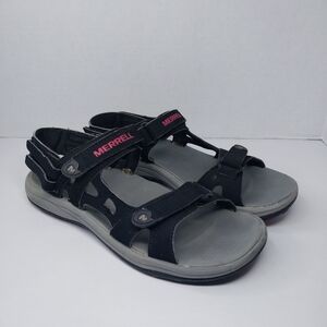 Merrell Cedrus Convertible Womens size 7 Hiking Sport Sandals Black Rose Red